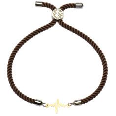 دستبند طلا 18 عیار زنانه کرابو طرح ضربان مدل Kr2041