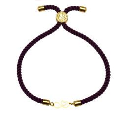 دستبند طلا 18 عیار زنانه کرابو طرح قلب بینهایت مدل Kr1383