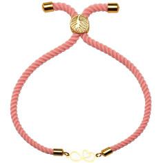دستبند طلا 18 عیار زنانه کرابو طرح قلب بینهایت مدل Kr1387