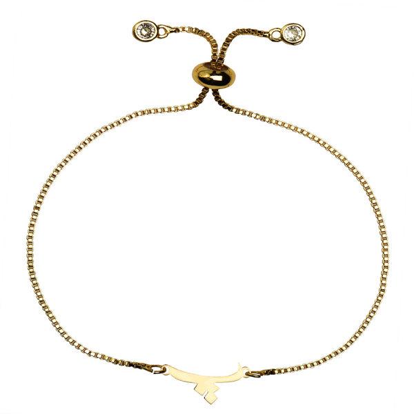 دستبند طلا 18 عیار زنانه کرابو طرح حرف پ مدل Kr1754|دیجی‌کالا