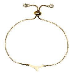 دستبند طلا 18 عیار زنانه کرابو طرح حرف پ مدل Kr1754