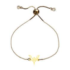 دستبند طلا 18 عیار زنانه کرابو طرح فرشته و قلب مدل Kr1181