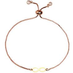 دستبند طلا 18 عیار زنانه کرابو طرح بینهایت مدل Kr1548