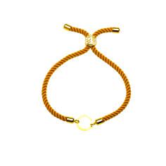  دستبند طلا 18 عیار زنانه کرابو طرح دایره مدل Kr1099