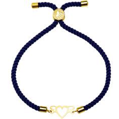 دستبند طلا 18 عیار زنانه کرابو طرح قلب مدل Kr1519