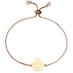 دستبند طلا 18 عیار زنانه کرابو طرح انار مدل Kr1683