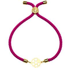 دستبند طلا 18 عیار زنانه کرابو طرح گل و قلب مدل Kr1627