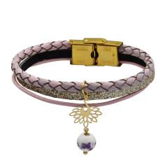 دستبند طلا 18 عیار زنانه آرشا گالری طرح طاووس کد 435A2494