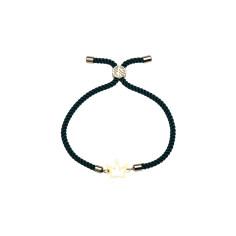  دستبند طلا 18 عیار زنانه کرابو طرح تاج مدل Kr1069