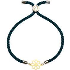 دستبند طلا 18 عیار زنانه کرابو طرح گل مدل Kr1651