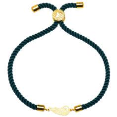 دستبند طلا 18 عیار زنانه کرابو طرح پر مدل Kr1471