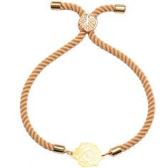 دستبند طلا 18 عیار زنانه کرابو طرح گل مدل Kr1564