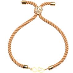 دستبند طلا 18 عیار زنانه کرابو طرح بینهایت قلب مدل Kr1573