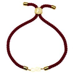 دستبند طلا 18 عیار زنانه کرابو طرح قلب بینهایت مدل Kr1388