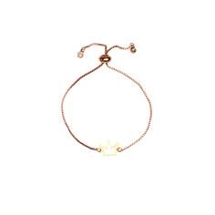 دستبند طلا 18 عیار زنانه کرابو طرح تاج مدل Kr1070