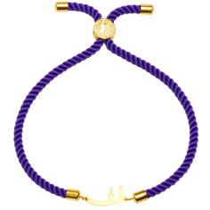 دستبند طلا 18 عیار زنانه کرابو طرح الف مدل Kr1810
