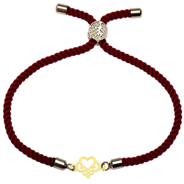 دستبند طلا 18 عیار زنانه کرابو طرح قلب سلطنتی مدل Kr1210|دیجی‌کالا