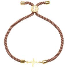 دستبند طلا 18 عیار زنانه کرابو طرح ضربان مدل Kr2031