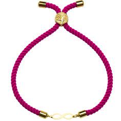 دستبند طلا 18 عیار زنانه کرابو طرح بینهایت مدل Kr1562