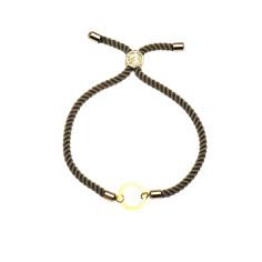  دستبند طلا 18 عیار زنانه کرابو طرح دایره مدل Kr1098