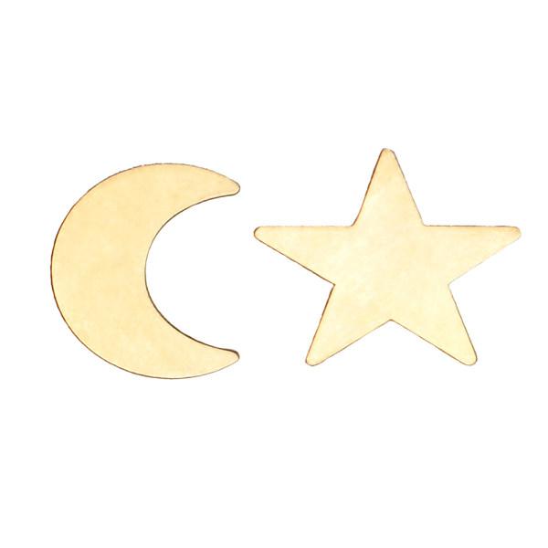 گوشواره طلا 18 عیار زنانه کرابو طرح ماه و ستاره مدل Kr5025|دیجی‌کالا