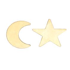 گوشواره طلا 18 عیار زنانه کرابو طرح ماه و ستاره مدل Kr5025