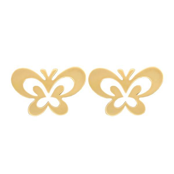 گوشواره طلا 18 عیار زنانه طرح پروانه کد 456M174|دیجی‌کالا