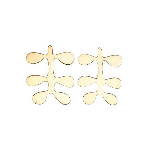 گوشواره طلا 18 عیار زنانه کرابو طرح برگ مدل Kr5003|دیجی‌کالا