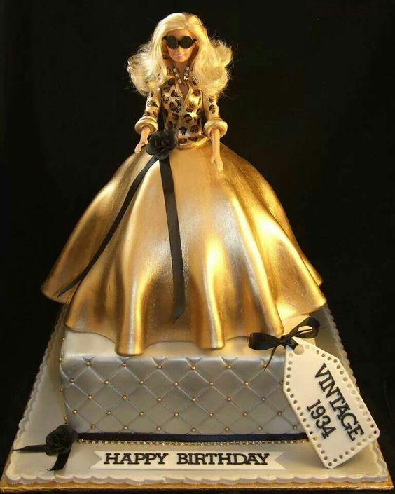 کیک تولد دخترانه شیک و لاکچری عروسک جالب|لیدی