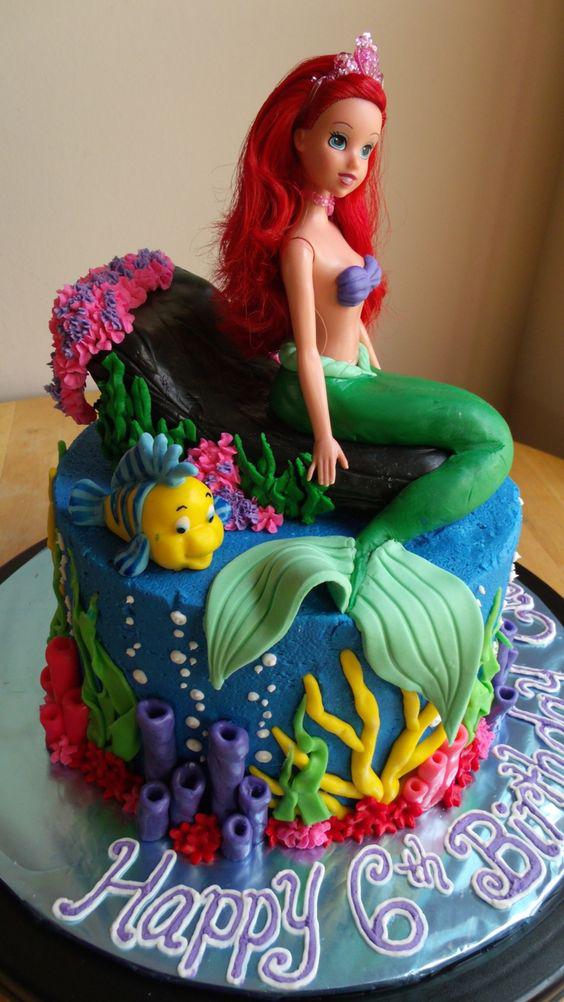 کیک تولد دخترانه فانتزی  پری دریایی |لیدی