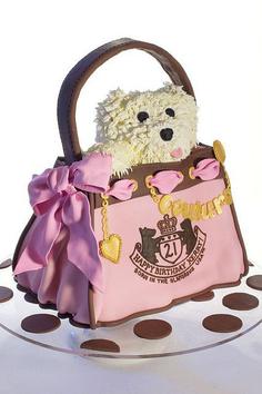 کیک تولد دخترانه خاص سگ داخل کیف