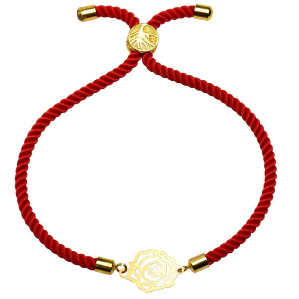 دستبند طلا 18 عیار زنانه کرابو طرح گل رز مدل Kr1425|دیجی‌کالا