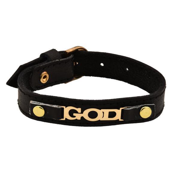 دستبند طلا 18 عیار زنانه آمانژ طرح GOD کد 480D2926|دیجی‌کالا
