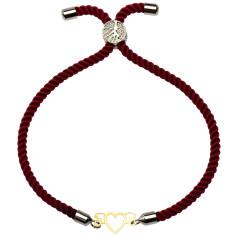 دستبند طلا 18 عیار زنانه کرابو طرح قلب مدل Kr1525
