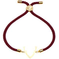 دستبند طلا 18 عیار زنانه کرابو طرح شاخ گوزن مدل Kr2072