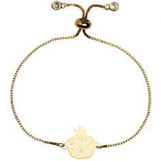 دستبند طلا 18 عیار زنانه کرابو طرح انار جان و جهانی مدل Kr1682