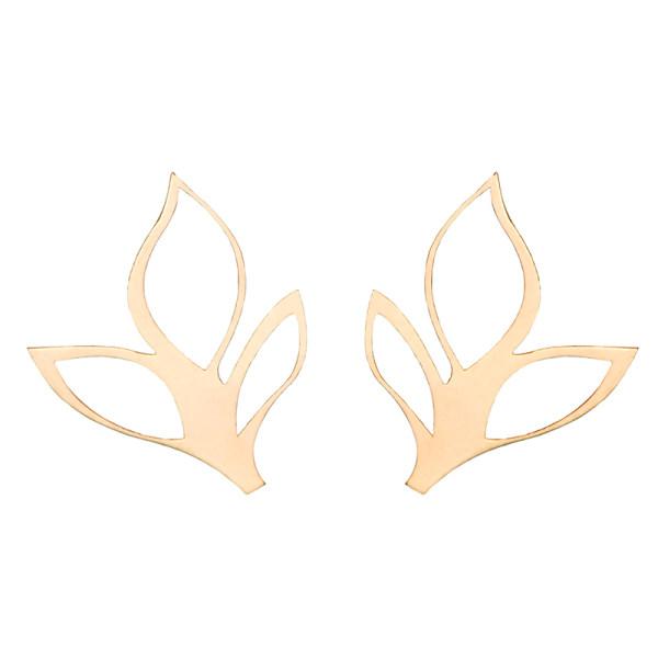 گوشواره طلا 18 عیار زنانه کرابو طرح شاخه و برگ مدل Kr5056|دیجی‌کالا