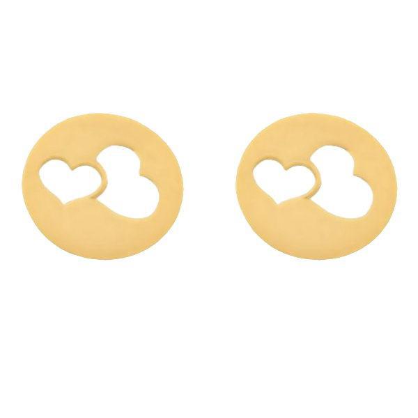 گوشواره طلا 18 عیار زنانه آمانژ مدل قلب کد D9271|دیجی‌کالا