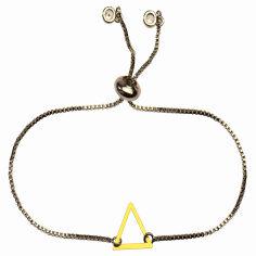 دستبند طلا 18 عیار زنانه کرابو طرح مثلث مدل Kr1276