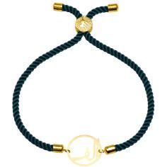 دستبند طلا 18 عیار زنانه کرابو طرح حرف الف مدل Kr2924