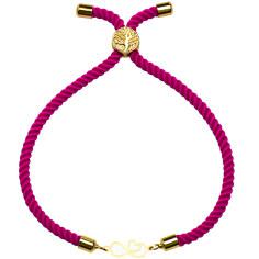 دستبند طلا 18 عیار زنانه کرابو طرح بینهایت قلب مدل Kr1581