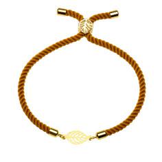 دستبند طلا 18 عیار زنانه کرابو طرح برگ مدل Kr1123