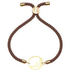 دستبند طلا 18 عیار زنانه کرابو طرح حرف الف مدل Kr2932