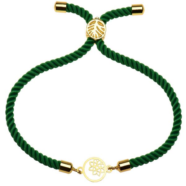 دستبند طلا 18 عیار زنانه کرابو طرح دایره و گل مدل Kr1283|دیجی‌کالا