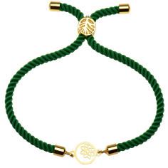 دستبند طلا 18 عیار زنانه کرابو طرح دایره و گل مدل Kr1283