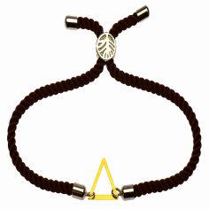 دستبند طلا 18 عیار زنانه کرابو طرح مثلث مدل Kr1263