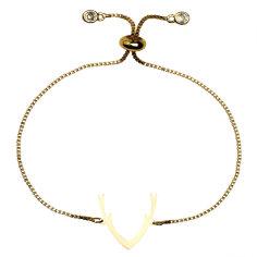 دستبند طلا 18 عیار زنانه کرابو طرح شاخ گوزن مدل Kr1990