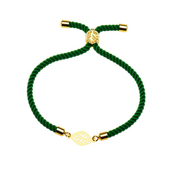دستبند طلا 18 عیار زنانه کرابو طرح برگ مدل Kr1117|دیجی‌کالا