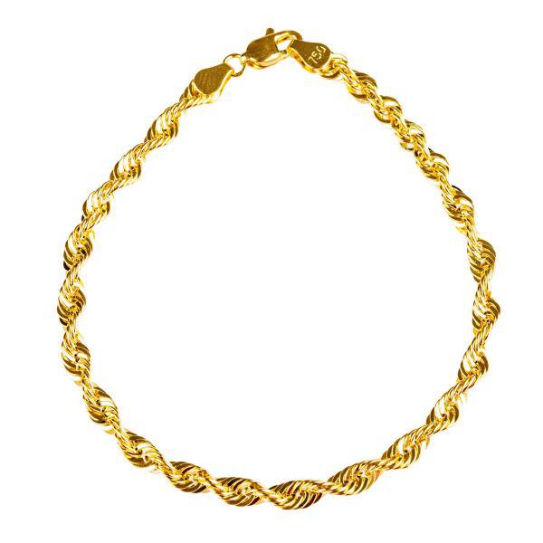 دستبند طلا 18 عیار گالری طلاچی مدل زنجیر مارپیچ|دیجی‌کالا
