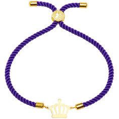 دستبند طلا 18 عیار زنانه کرابو طرح تاج مدل Kr2088